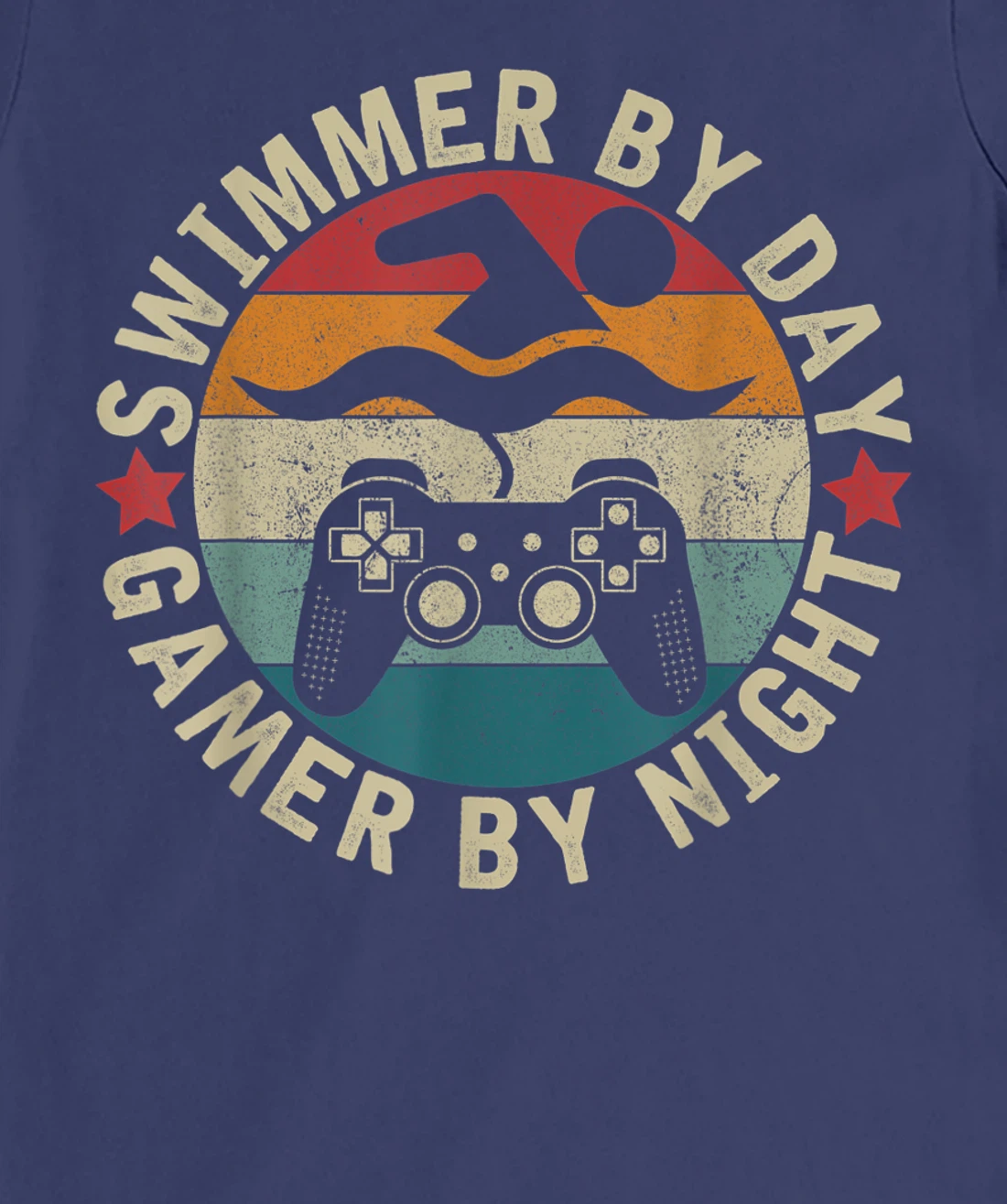 Swimmer By Day Gamer By Night Swimming Funny Swim Gaming T-Shirt, Kid T-Shirt and Women T-Shirt