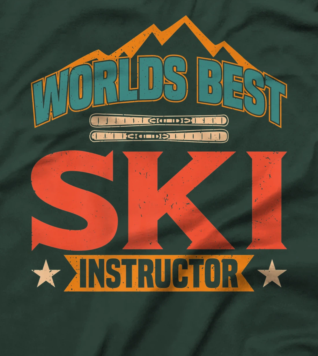 Worlds Best Ski Instructor Ski Skiers T-Shirt, Kid T-Shirt and Women T-Shirt