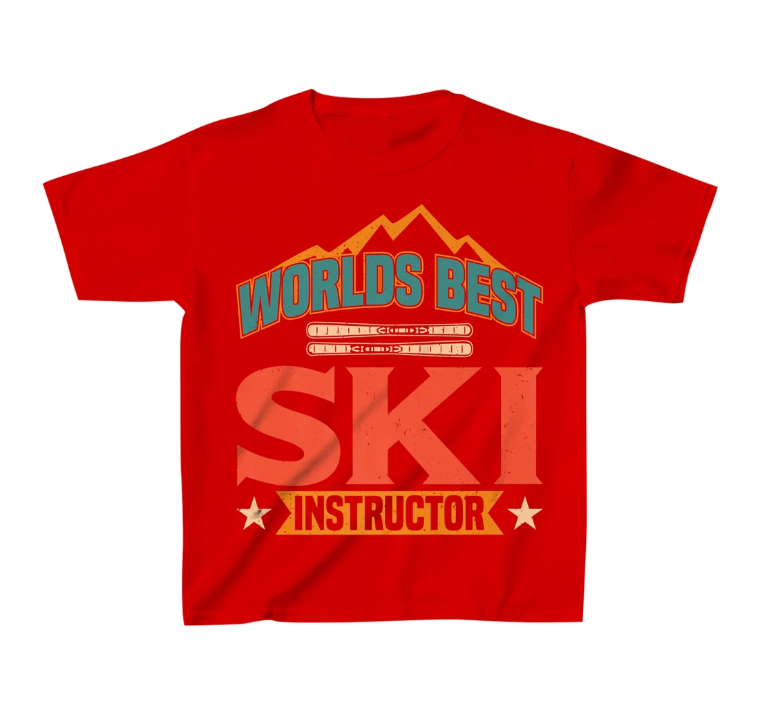 Worlds Best Ski Instructor Ski Skiers T-Shirt, Kid T-Shirt and Women T-Shirt