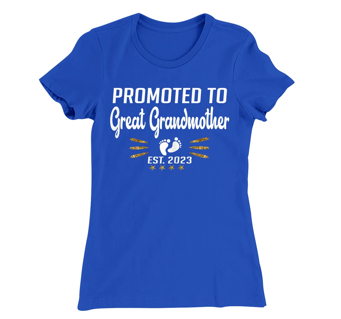 Promoted to Great Grandma 2023 - Funny Tee Pregnancy Reveal T-Shirt, Women T-Shirt