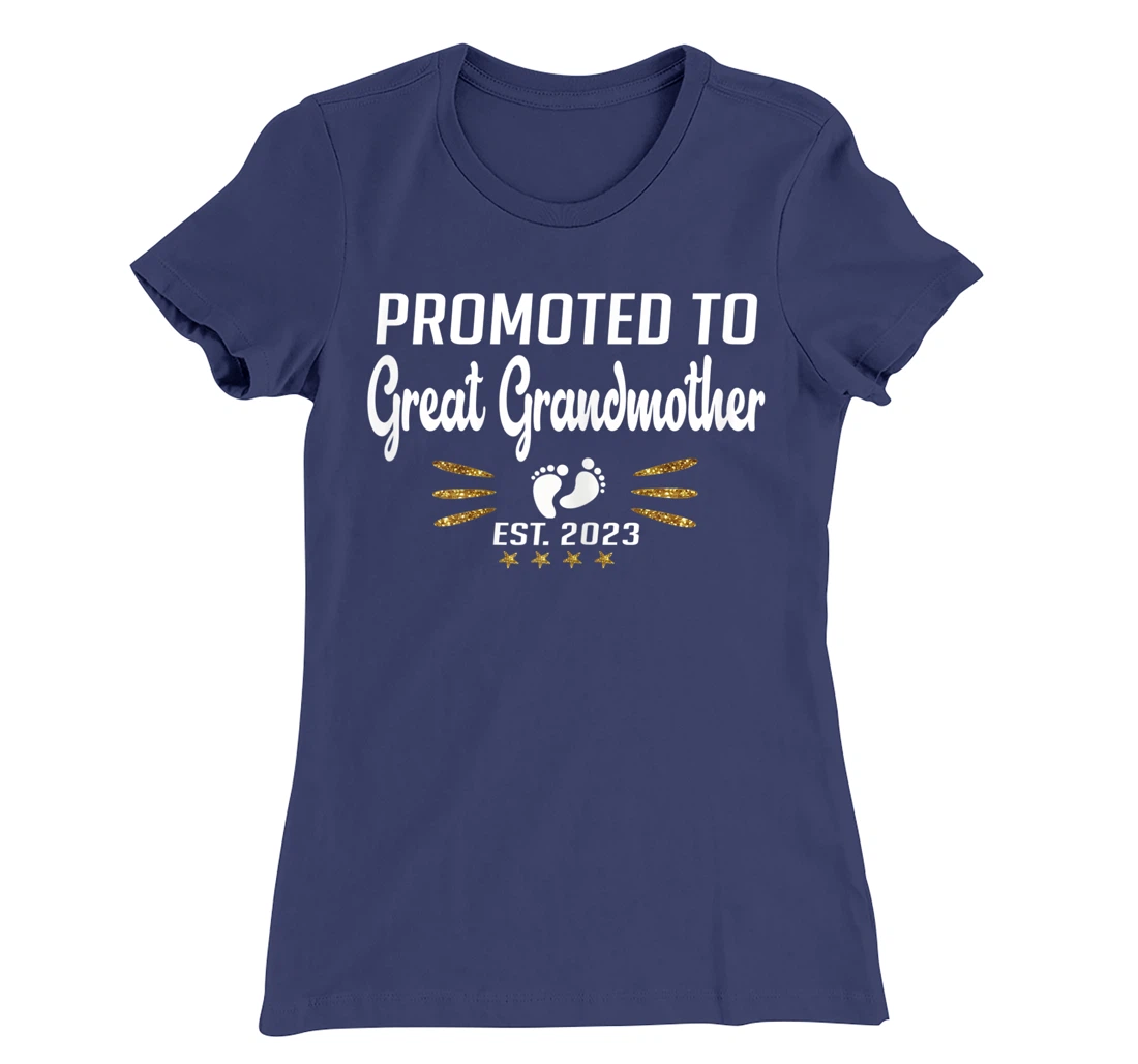 Promoted to Great Grandma 2023 - Funny Tee Pregnancy Reveal T-Shirt, Women T-Shirt