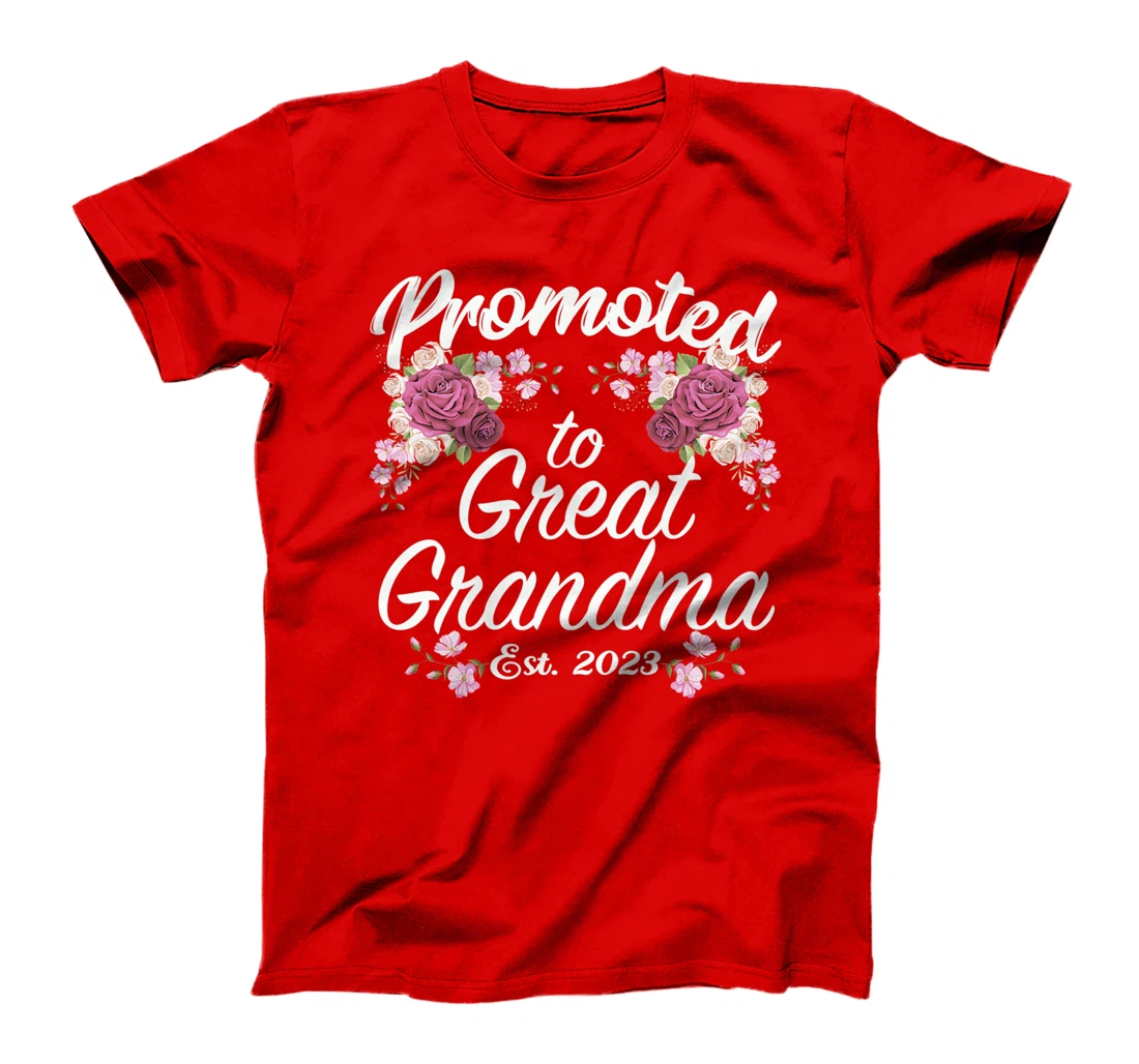 Promoted to Great Grandma 2023 - Funny Pregnancy Reveal T-Shirt, Women T-Shirt