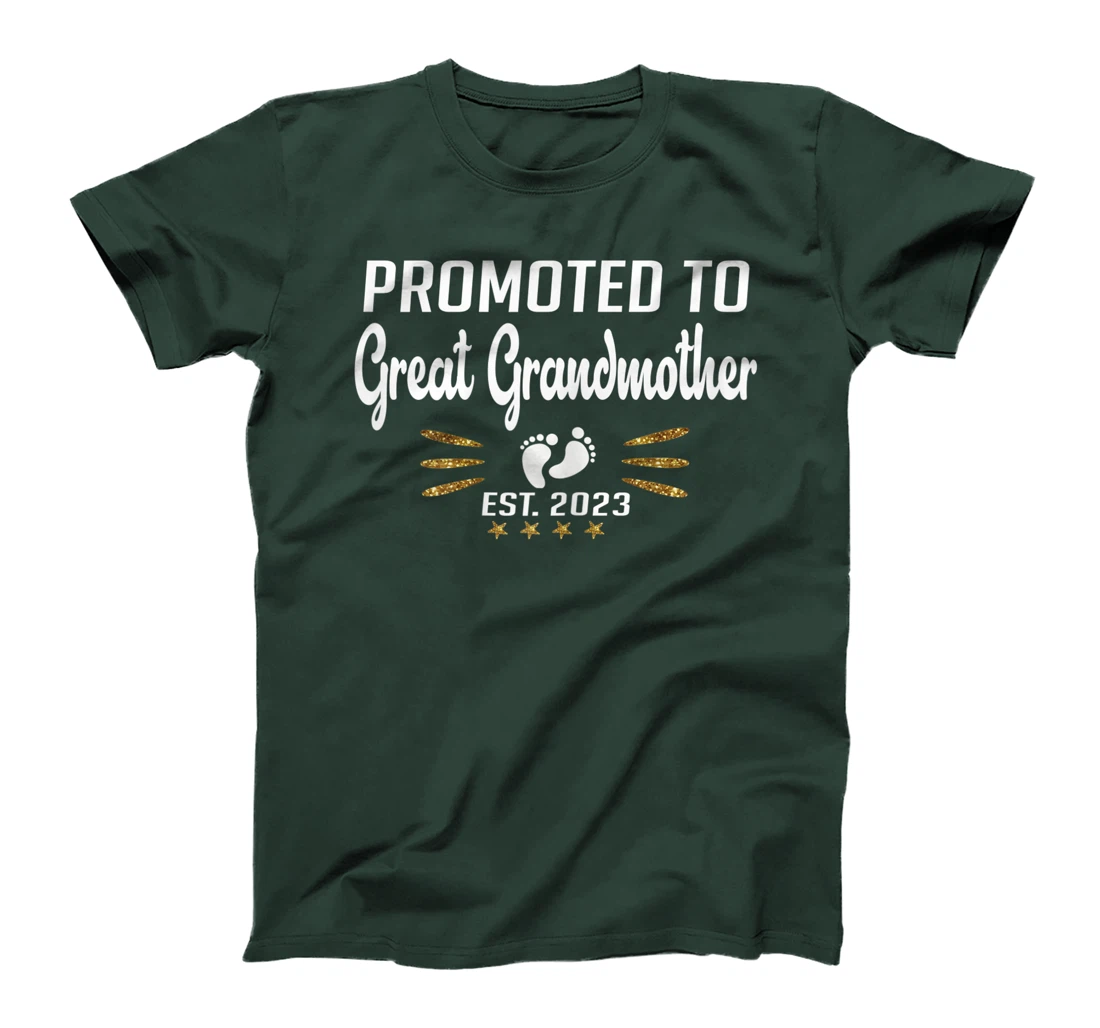Promoted to Great Grandma 2023 - Funny Tee Pregnancy Reveal T-Shirt, Women T-Shirt