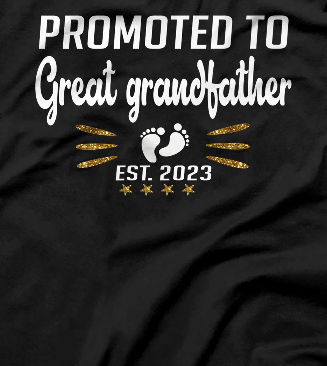 Promoted to Graet Grandpa 2023 - Funny Tee Pregnancy Reveal T-Shirt