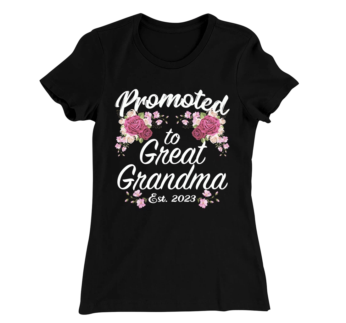 Promoted to Great Grandma 2023 - Funny Pregnancy Reveal T-Shirt, Women T-Shirt
