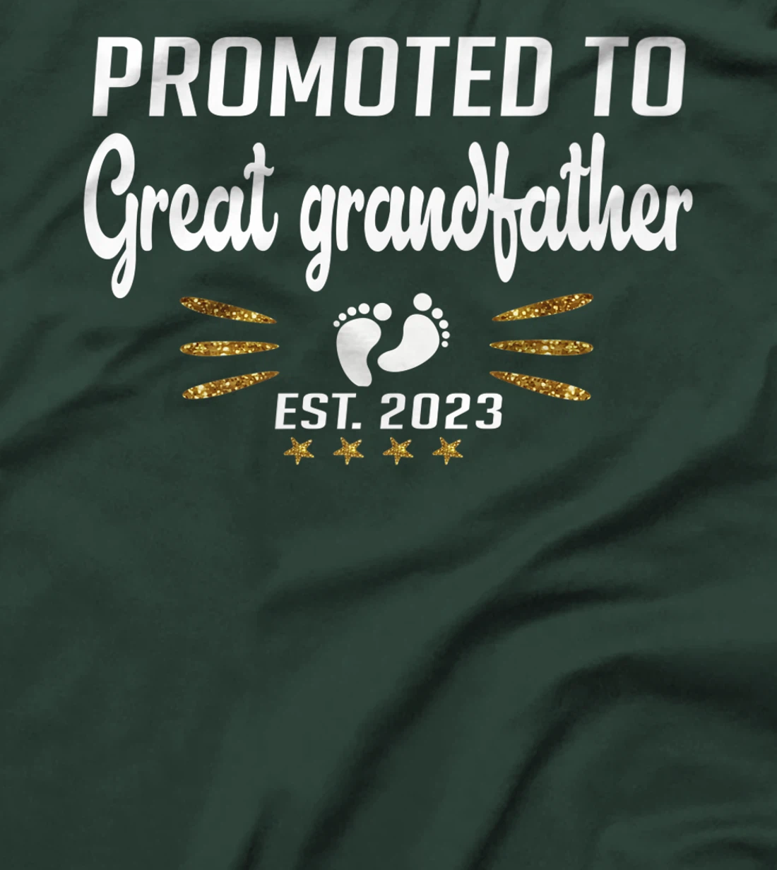Promoted to Graet Grandpa 2023 - Funny Tee Pregnancy Reveal T-Shirt