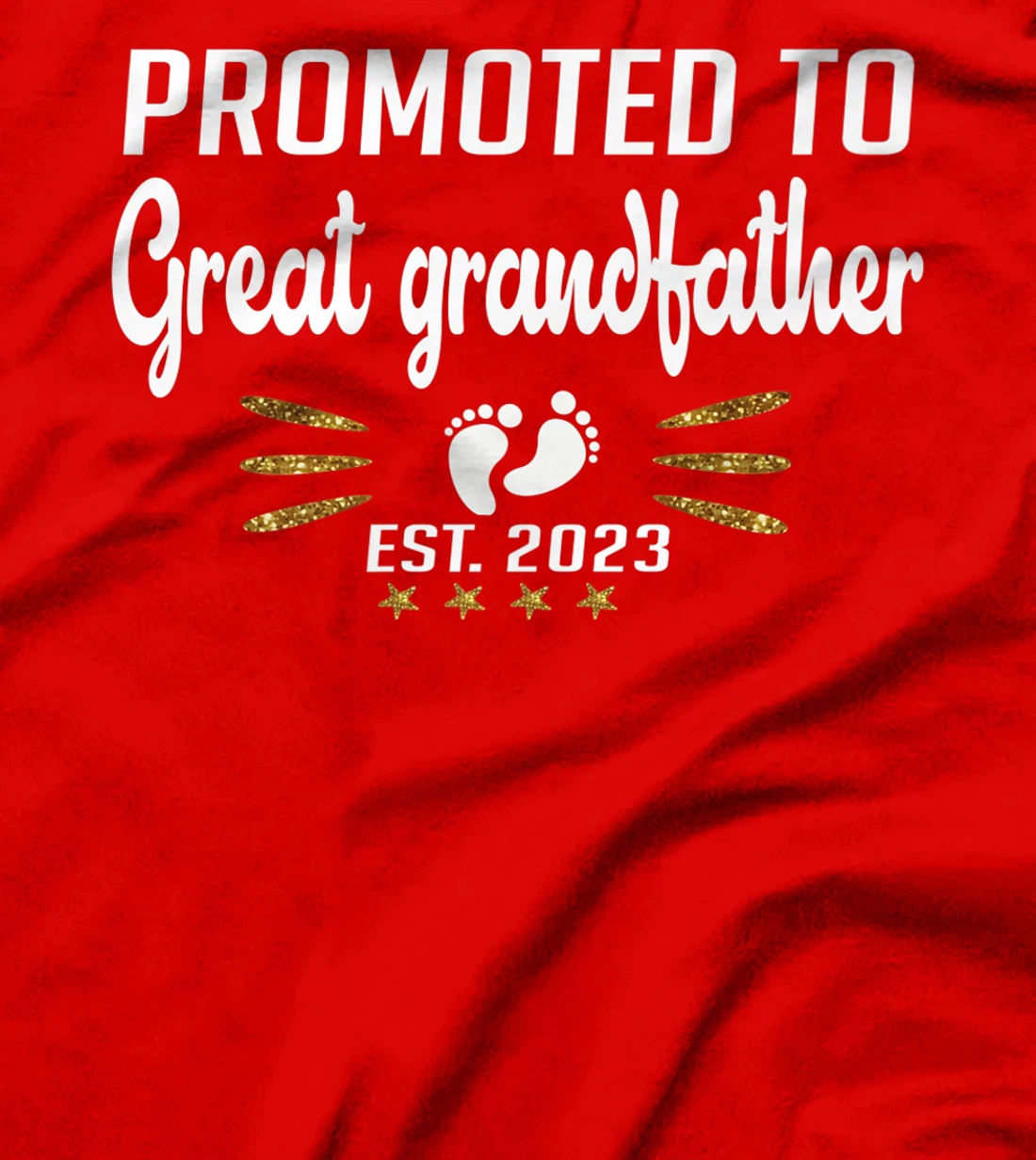 Promoted to Graet Grandpa 2023 - Funny Tee Pregnancy Reveal T-Shirt