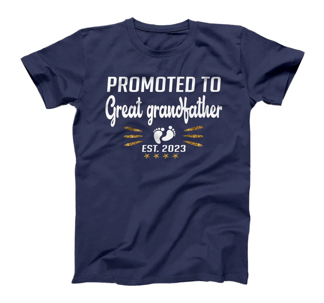 Promoted to Graet Grandpa 2023 - Funny Tee Pregnancy Reveal T-Shirt