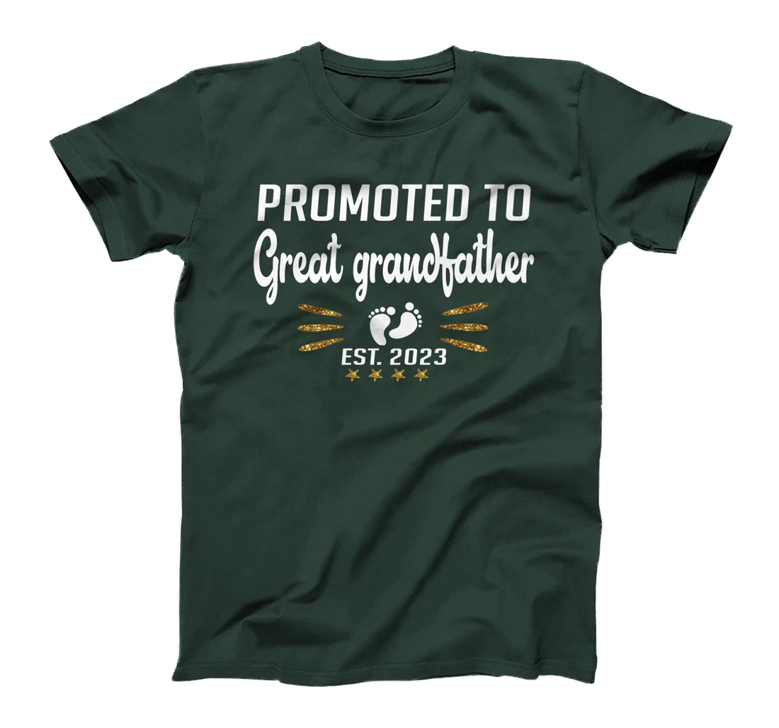 Promoted to Graet Grandpa 2023 - Funny Tee Pregnancy Reveal T-Shirt