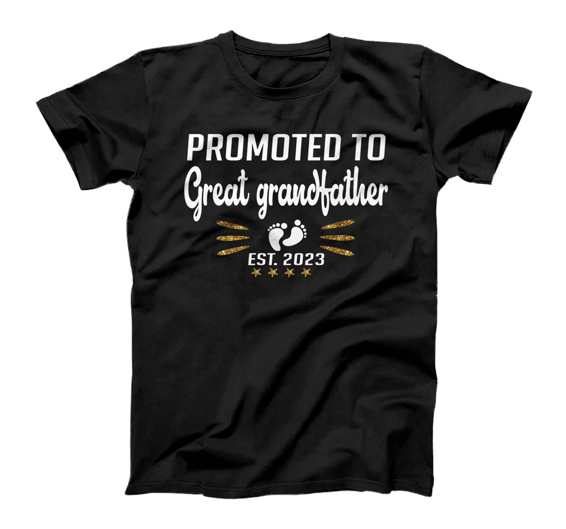 Promoted to Graet Grandpa 2023 - Funny Tee Pregnancy Reveal T-Shirt