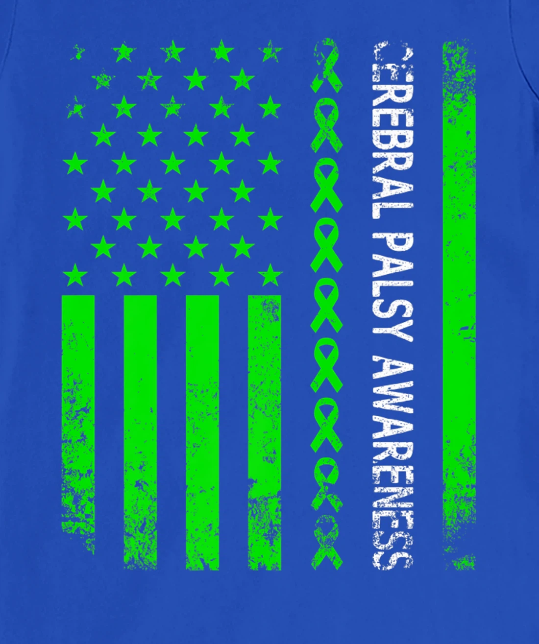 Vintage Cerebral Palsy Awareness Month American Flag CP T-Shirt, Women T-Shirt