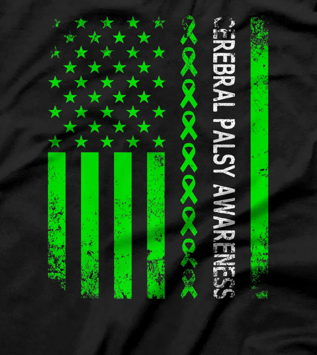 Vintage Cerebral Palsy Awareness Month American Flag CP T-Shirt, Women T-Shirt