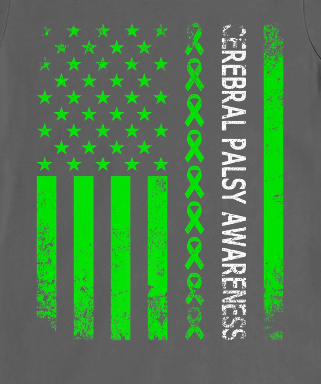 Vintage Cerebral Palsy Awareness Month American Flag CP T-Shirt, Women T-Shirt