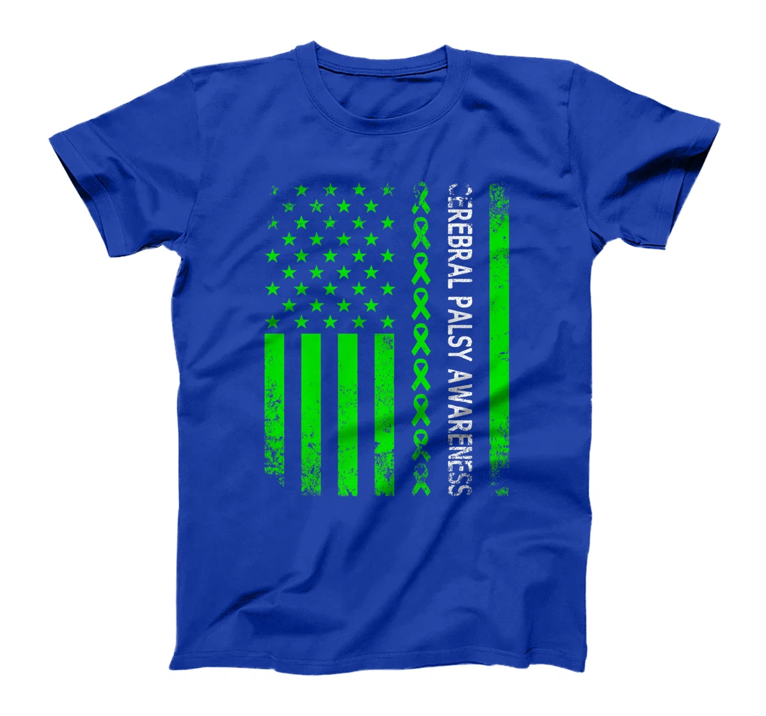 Vintage Cerebral Palsy Awareness Month American Flag CP T-Shirt, Women T-Shirt