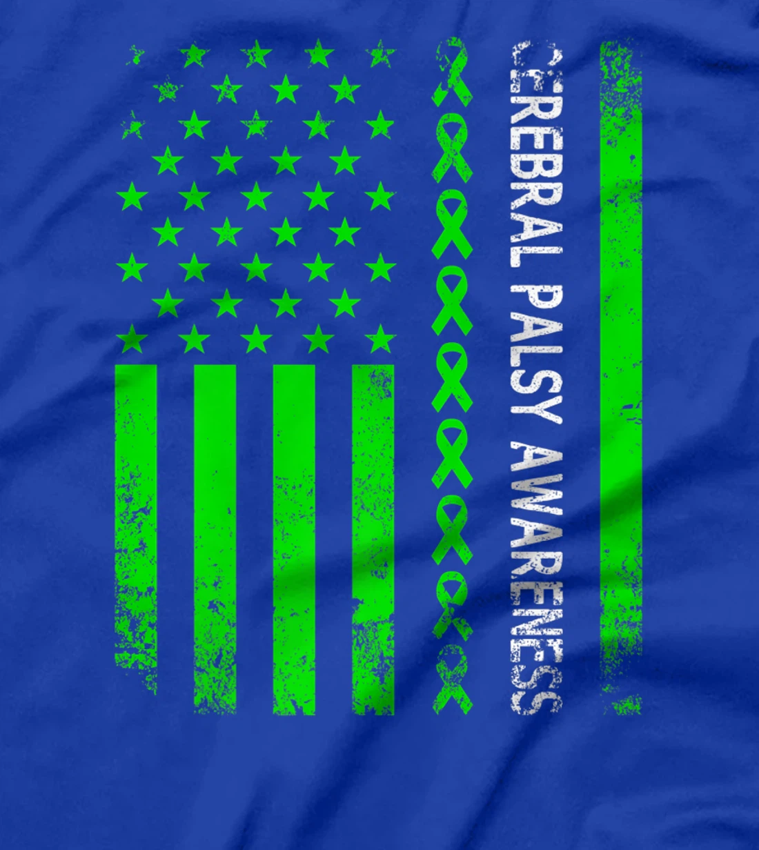 Vintage Cerebral Palsy Awareness Month American Flag CP T-Shirt, Women T-Shirt