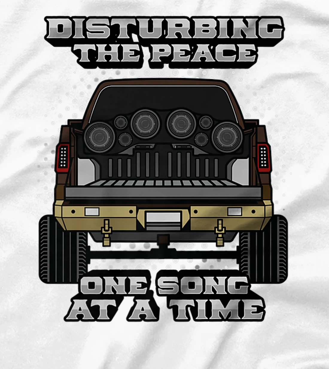 Pickup Truck Speakers Disturbing The Peace One Song At Time T-Shirt, Women T-Shirt