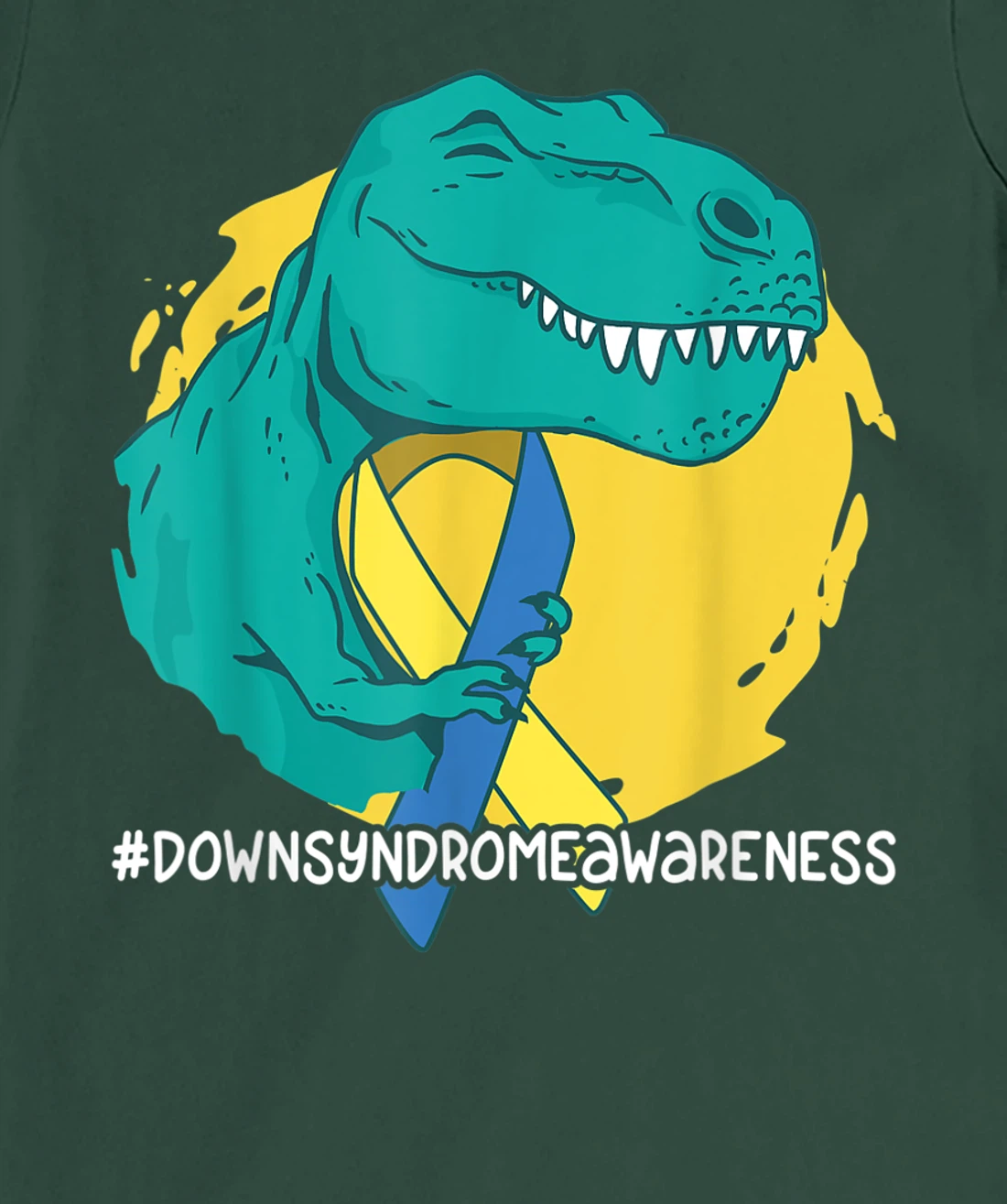 Down Syndrome Ribbon T-Rex Dino Dinosaur T-Shirt, Kid T-Shirt and Women T-Shirt