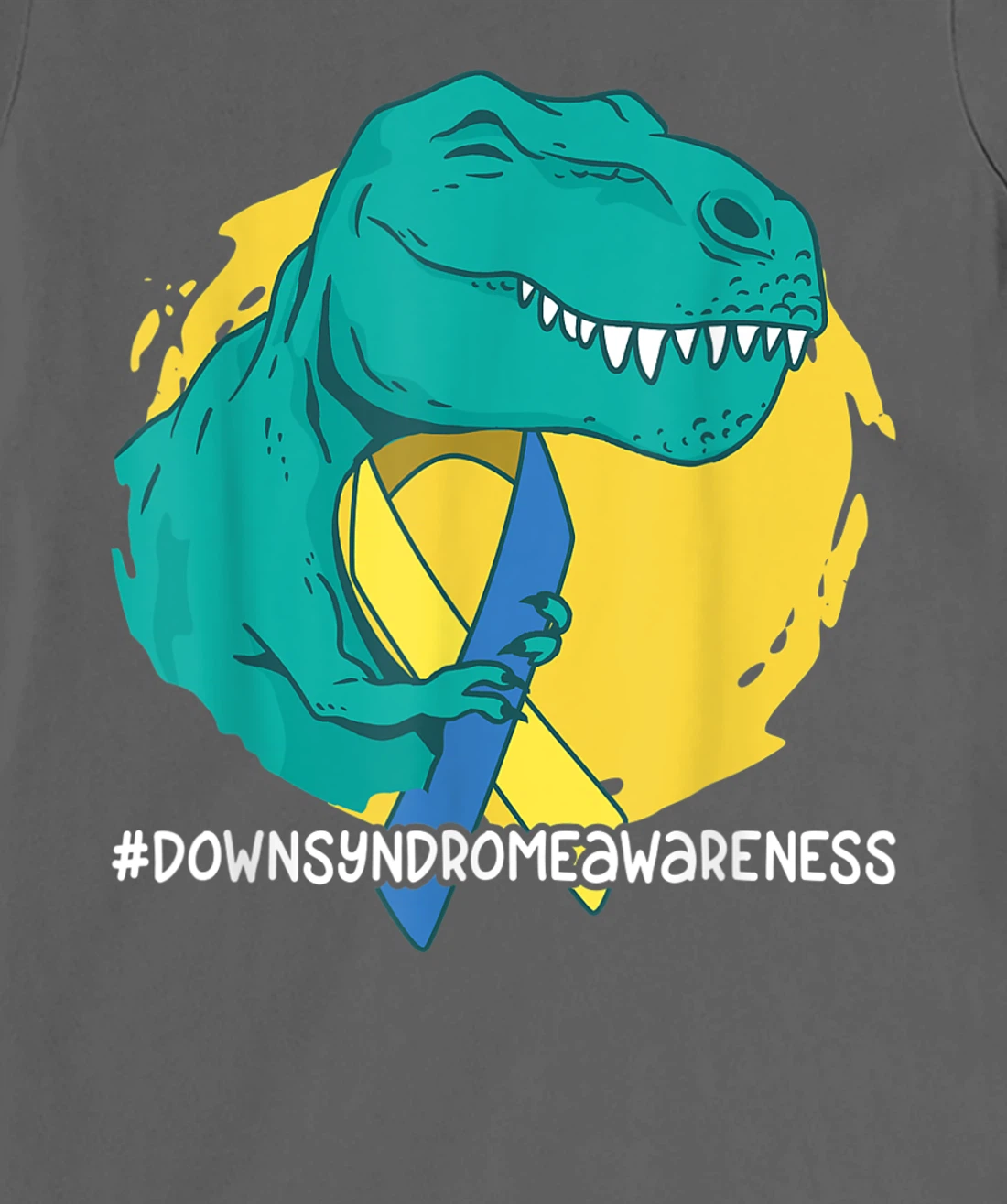 Down Syndrome Ribbon T-Rex Dino Dinosaur T-Shirt, Kid T-Shirt and Women T-Shirt