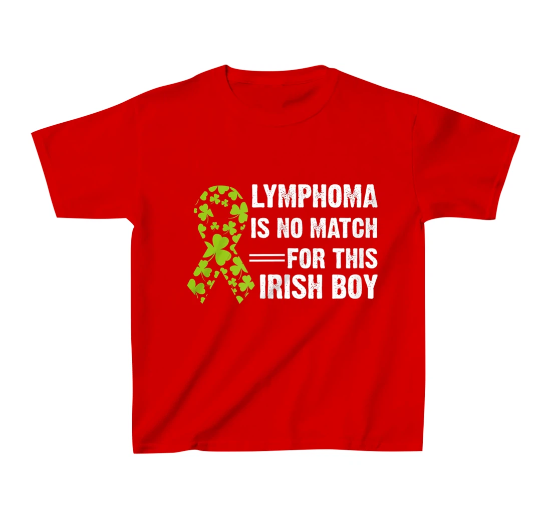 Lymphoma Awareness Ribbon St Patricks Day Four Leaf Clover T-Shirt, Kid T-Shirt and Women T-Shirt