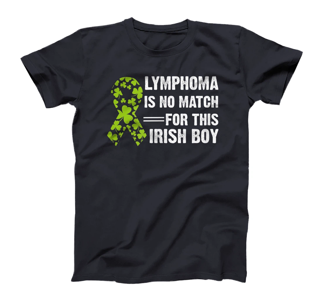 Lymphoma Awareness Ribbon St Patricks Day Four Leaf Clover T-Shirt, Kid T-Shirt and Women T-Shirt