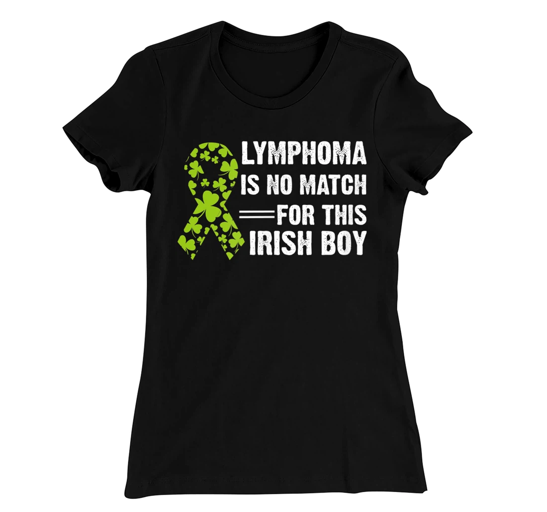Lymphoma Awareness Ribbon St Patricks Day Four Leaf Clover T-Shirt, Kid T-Shirt and Women T-Shirt