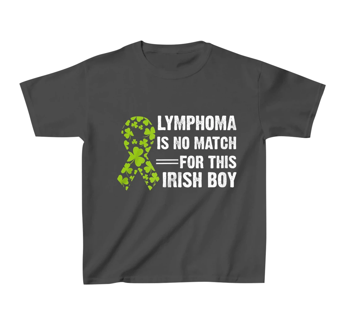 Lymphoma Awareness Ribbon St Patricks Day Four Leaf Clover T-Shirt, Kid T-Shirt and Women T-Shirt