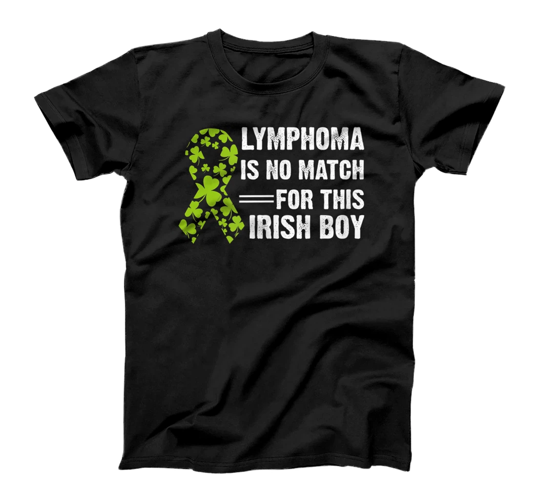 Lymphoma Awareness Ribbon St Patricks Day Four Leaf Clover T-Shirt, Kid T-Shirt and Women T-Shirt