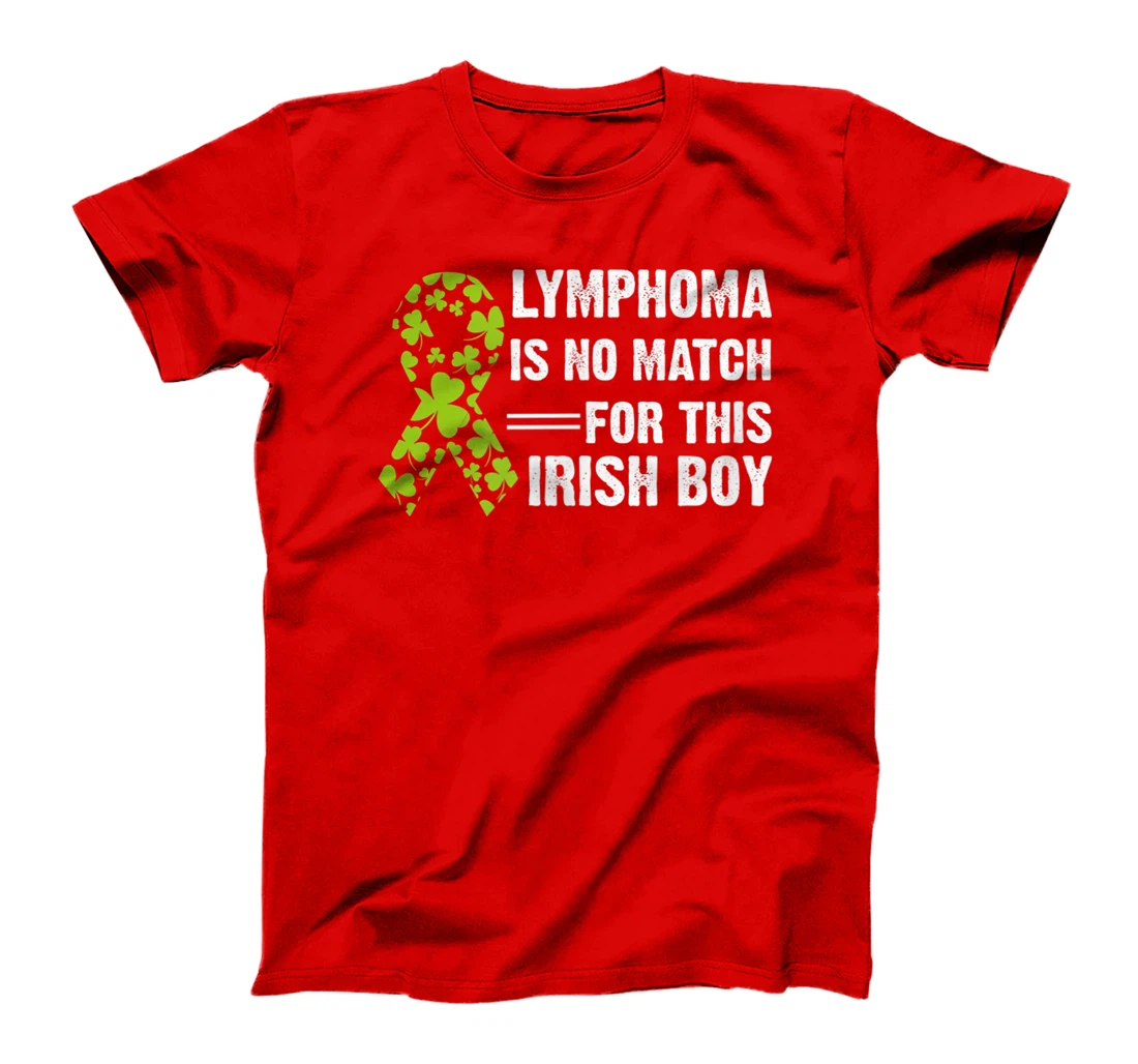 Lymphoma Awareness Ribbon St Patricks Day Four Leaf Clover T-Shirt, Kid T-Shirt and Women T-Shirt