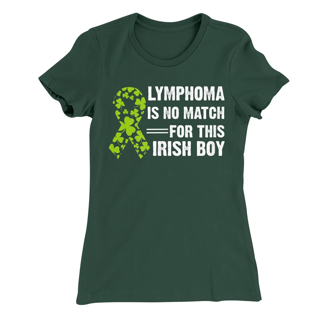 Lymphoma Awareness Ribbon St Patricks Day Four Leaf Clover T-Shirt, Kid T-Shirt and Women T-Shirt
