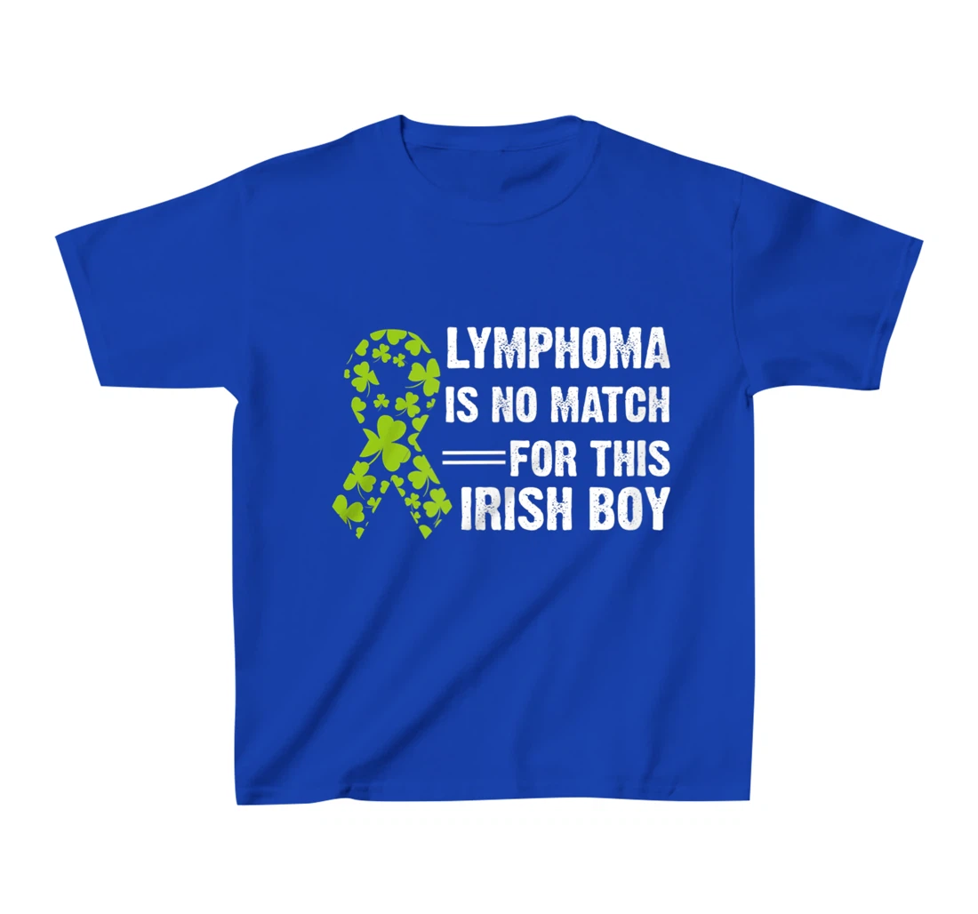 Lymphoma Awareness Ribbon St Patricks Day Four Leaf Clover T-Shirt, Kid T-Shirt and Women T-Shirt