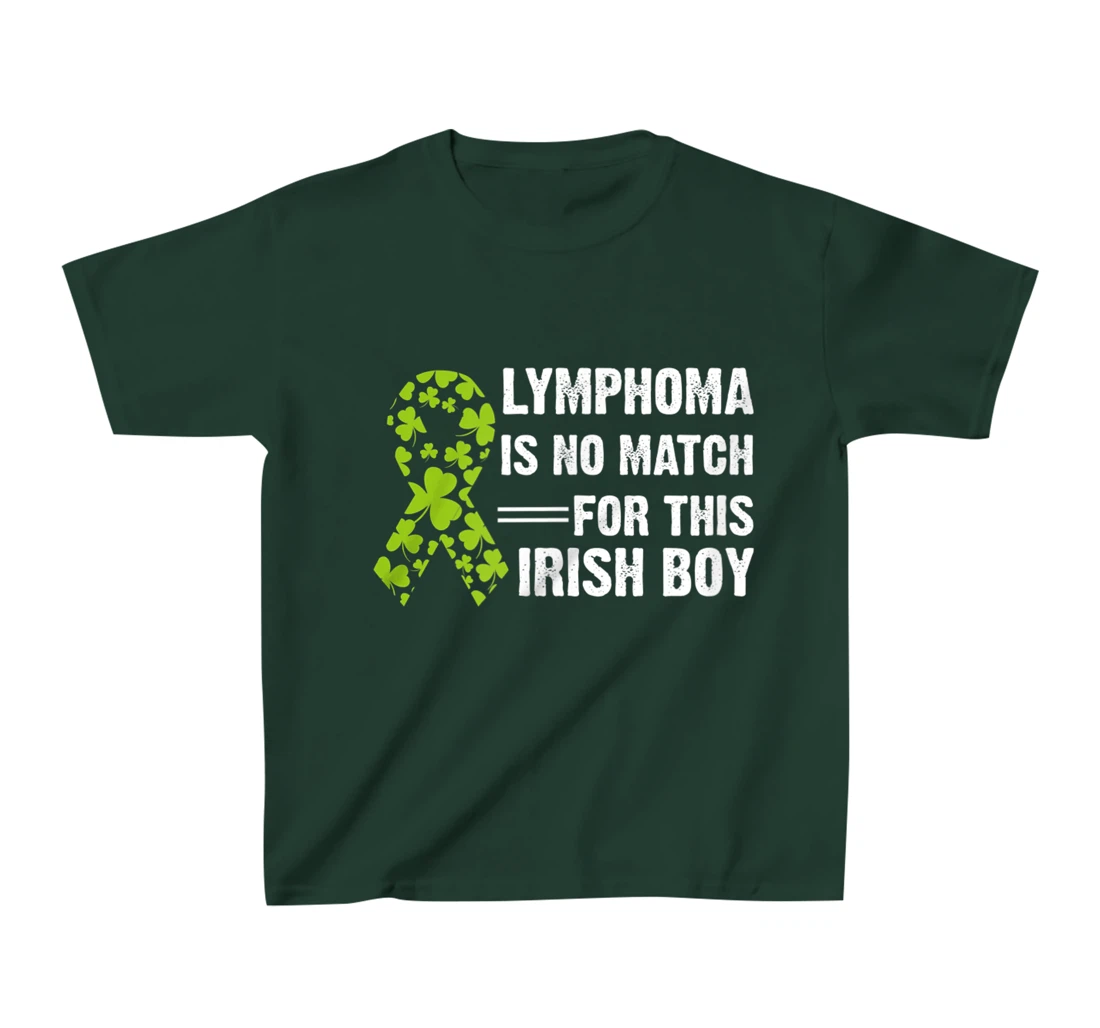 Lymphoma Awareness Ribbon St Patricks Day Four Leaf Clover T-Shirt, Kid T-Shirt and Women T-Shirt