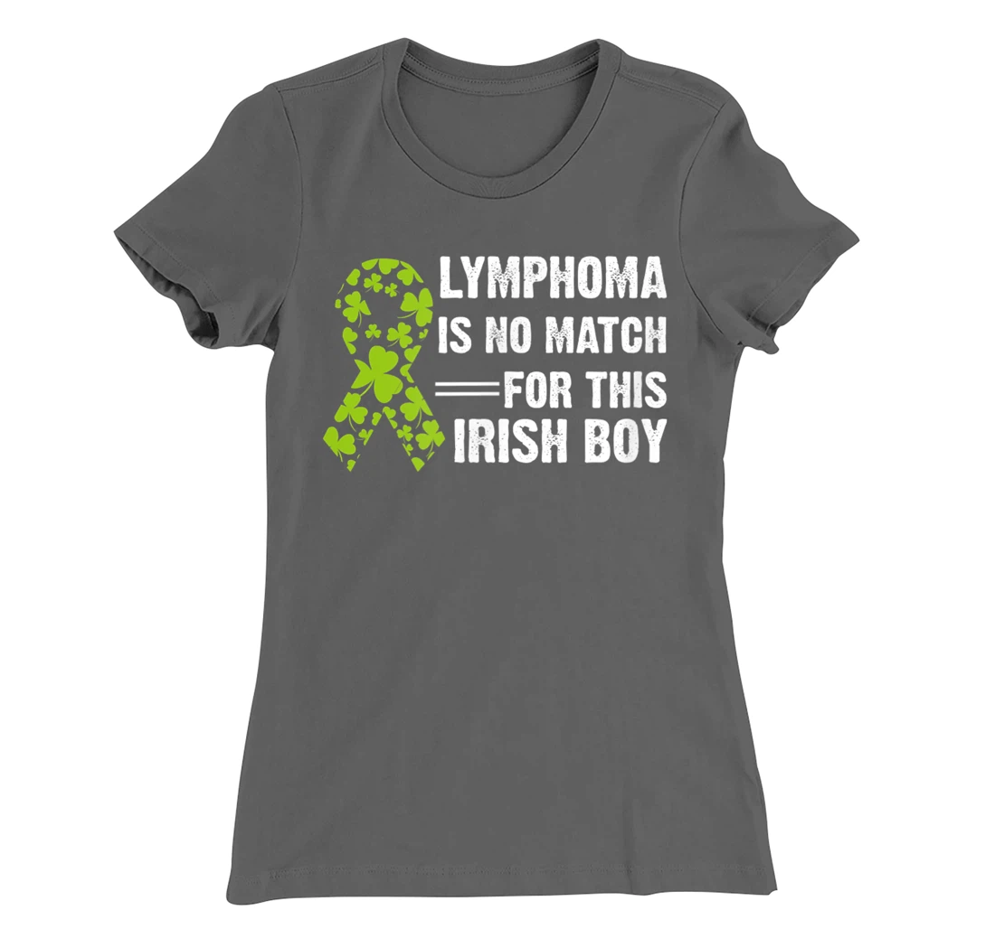 Lymphoma Awareness Ribbon St Patricks Day Four Leaf Clover T-Shirt, Kid T-Shirt and Women T-Shirt