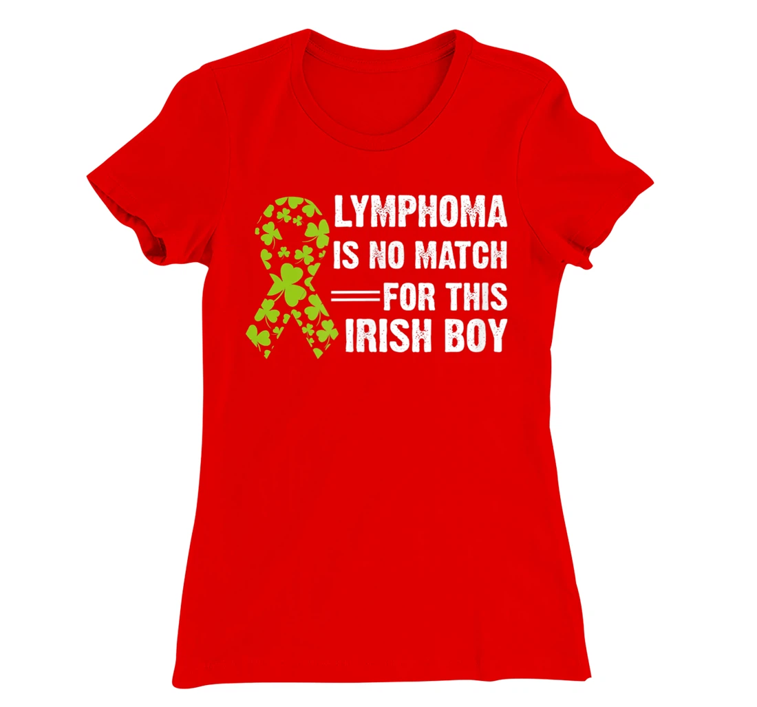 Lymphoma Awareness Ribbon St Patricks Day Four Leaf Clover T-Shirt, Kid T-Shirt and Women T-Shirt