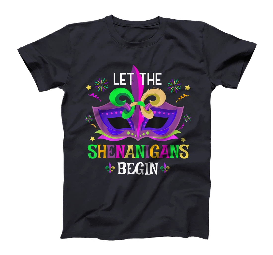 Mardi Gras Costume Mask Art Let The Shenanigans Begin Cute T-Shirt, Women T-Shirt