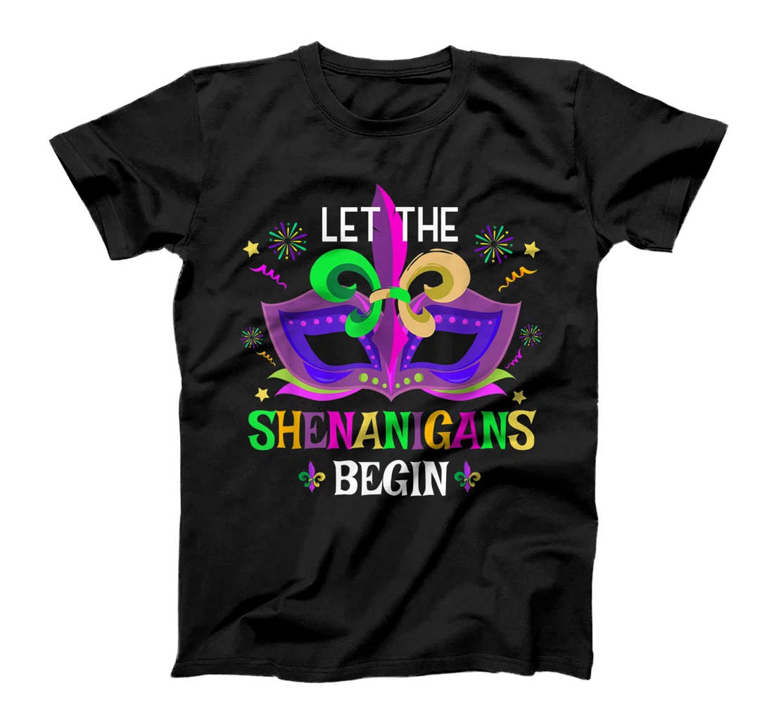 Mardi Gras Costume Mask Art Let The Shenanigans Begin Cute T-Shirt, Women T-Shirt