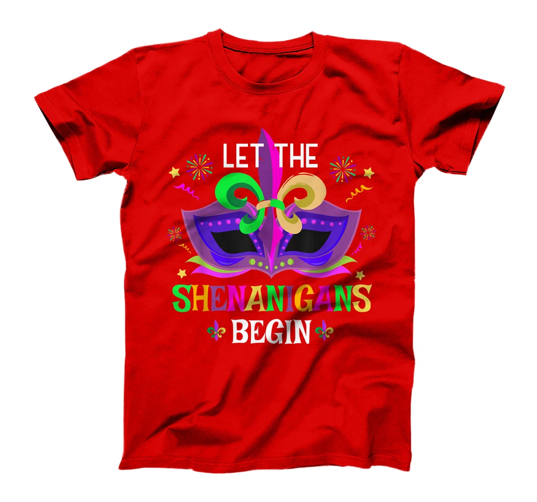 Mardi Gras Costume Mask Art Let The Shenanigans Begin Cute T-Shirt, Women T-Shirt