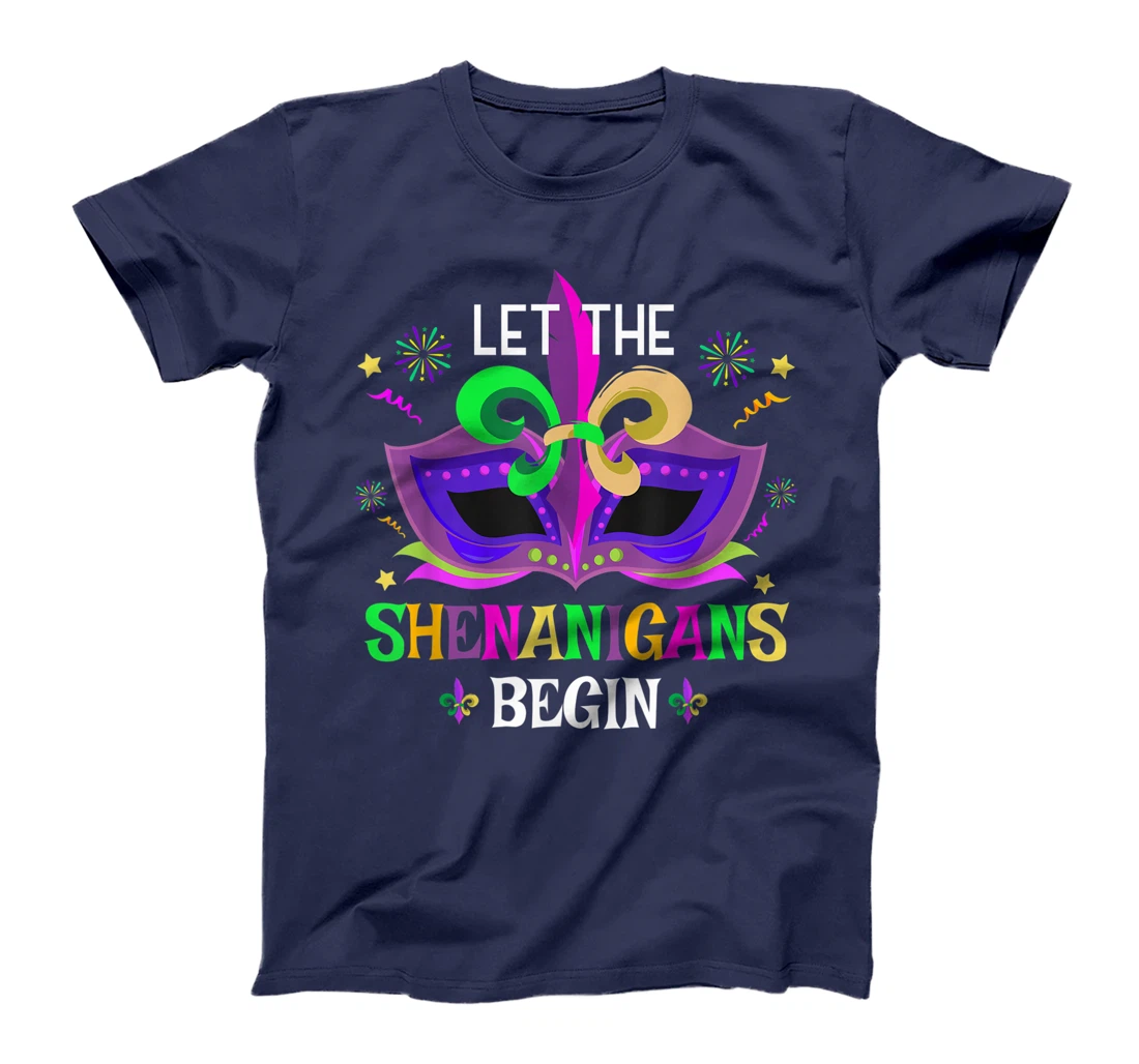 Mardi Gras Costume Mask Art Let The Shenanigans Begin Cute T-Shirt, Women T-Shirt
