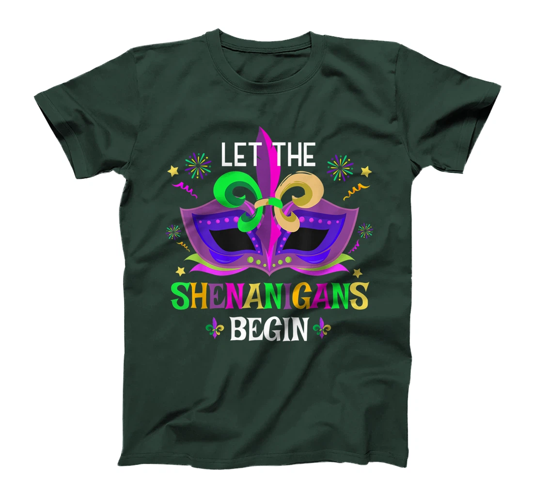 Mardi Gras Costume Mask Art Let The Shenanigans Begin Cute T-Shirt, Women T-Shirt