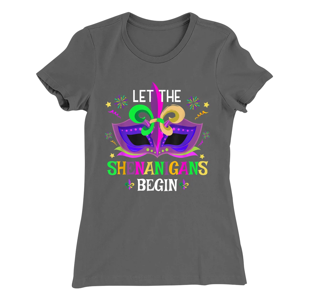 Mardi Gras Costume Mask Art Let The Shenanigans Begin Cute T-Shirt, Women T-Shirt