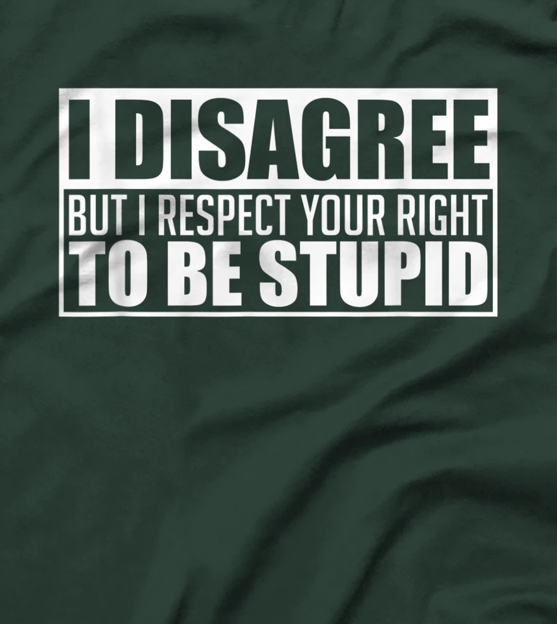 I disagree Respect your right to be stupid Graphic Novelty T-Shirt, Women T-Shirt