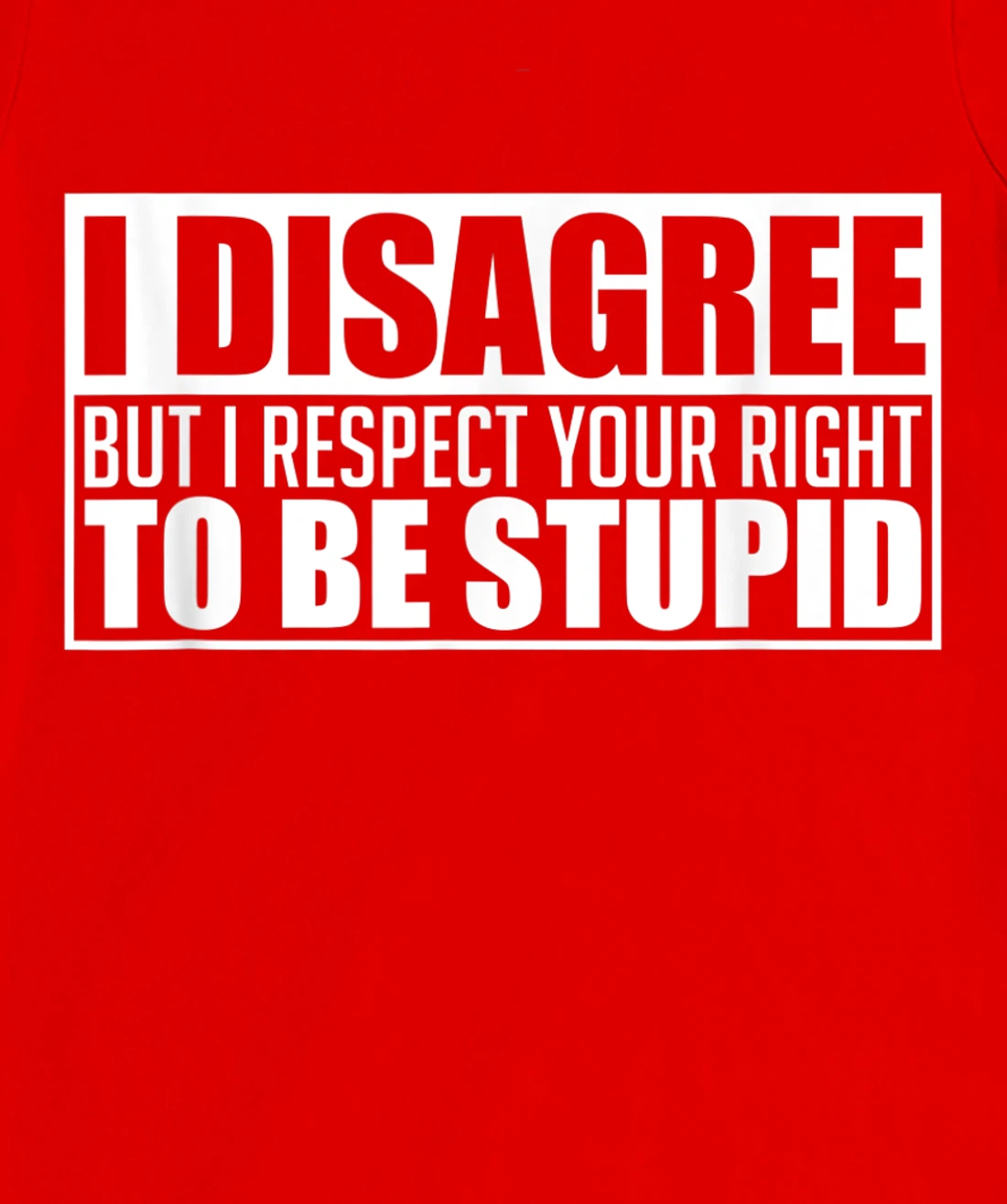 I disagree Respect your right to be stupid Graphic Novelty T-Shirt, Women T-Shirt