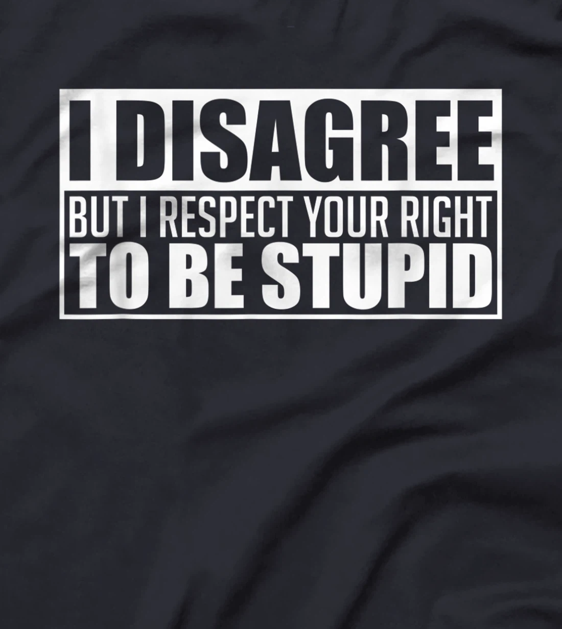 I disagree Respect your right to be stupid Graphic Novelty T-Shirt, Women T-Shirt