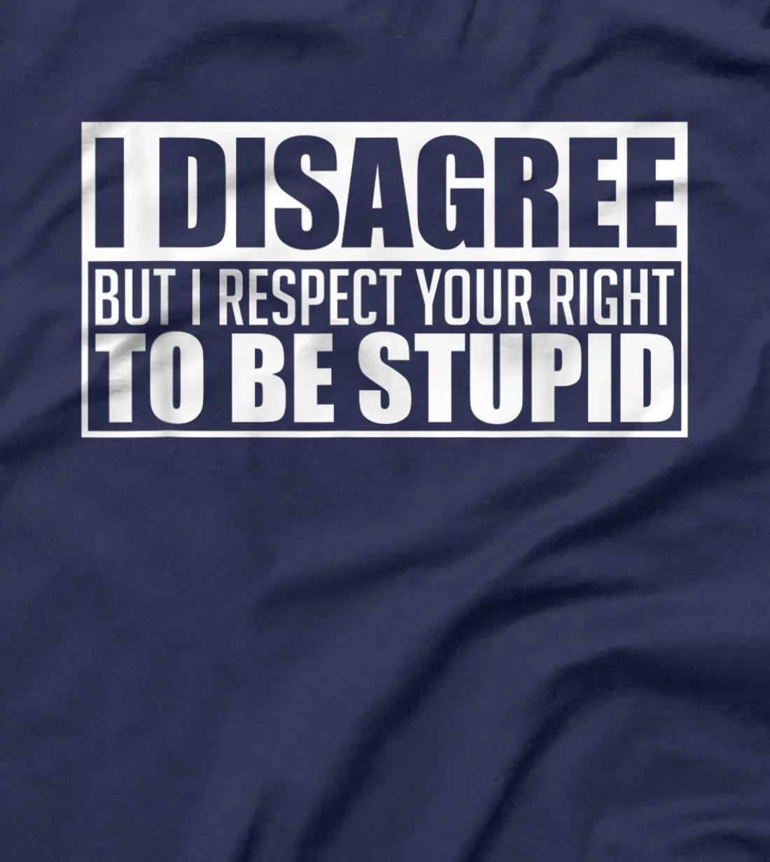 I disagree Respect your right to be stupid Graphic Novelty T-Shirt, Women T-Shirt