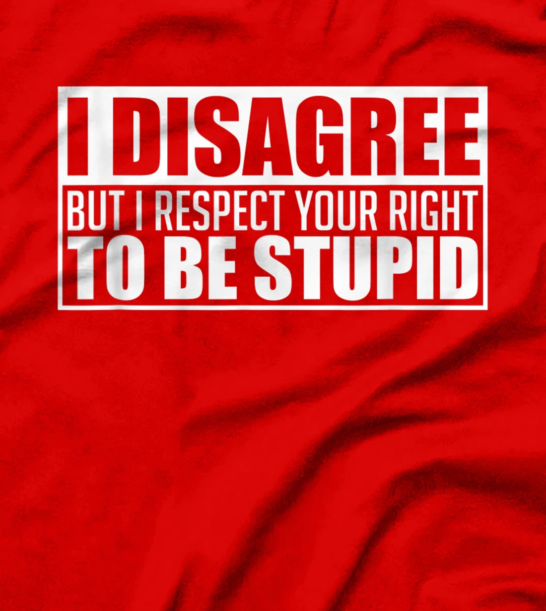 I disagree Respect your right to be stupid Graphic Novelty T-Shirt, Women T-Shirt