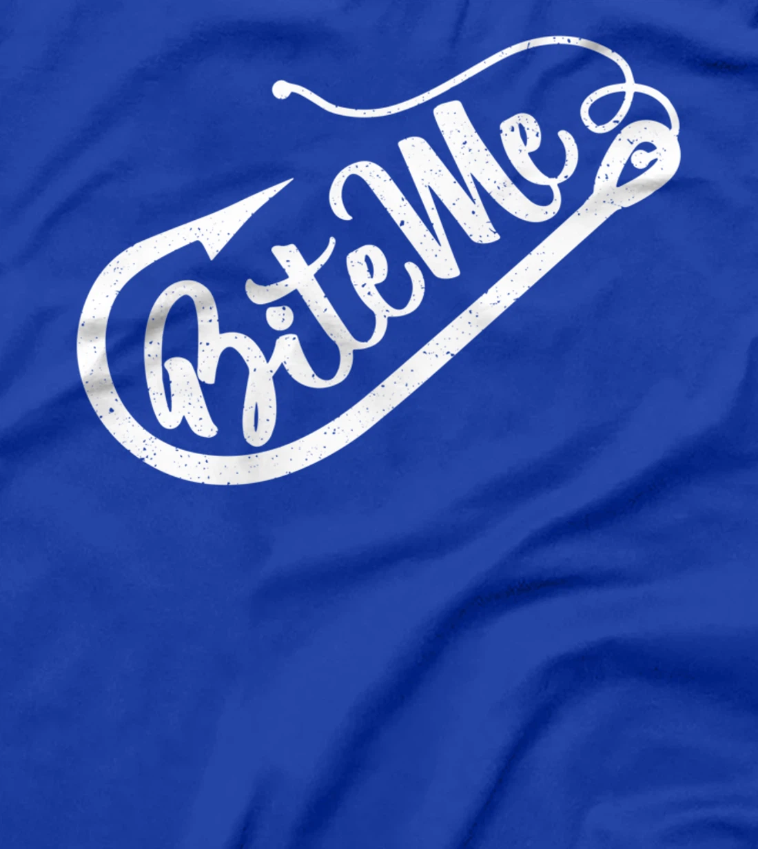 Funny Fisherman Outfit Vintage Fishing Hook Bite Me T-Shirt