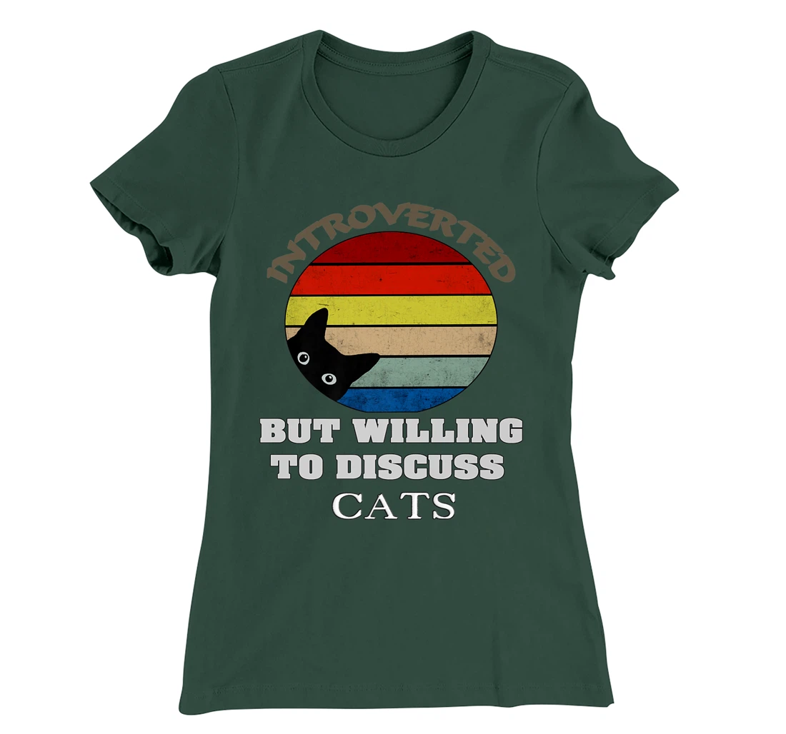 Funny My Cat-Kute Introverted But Willing To Discuss Cats T-Shirt, Kid T-Shirt and Women T-Shirt