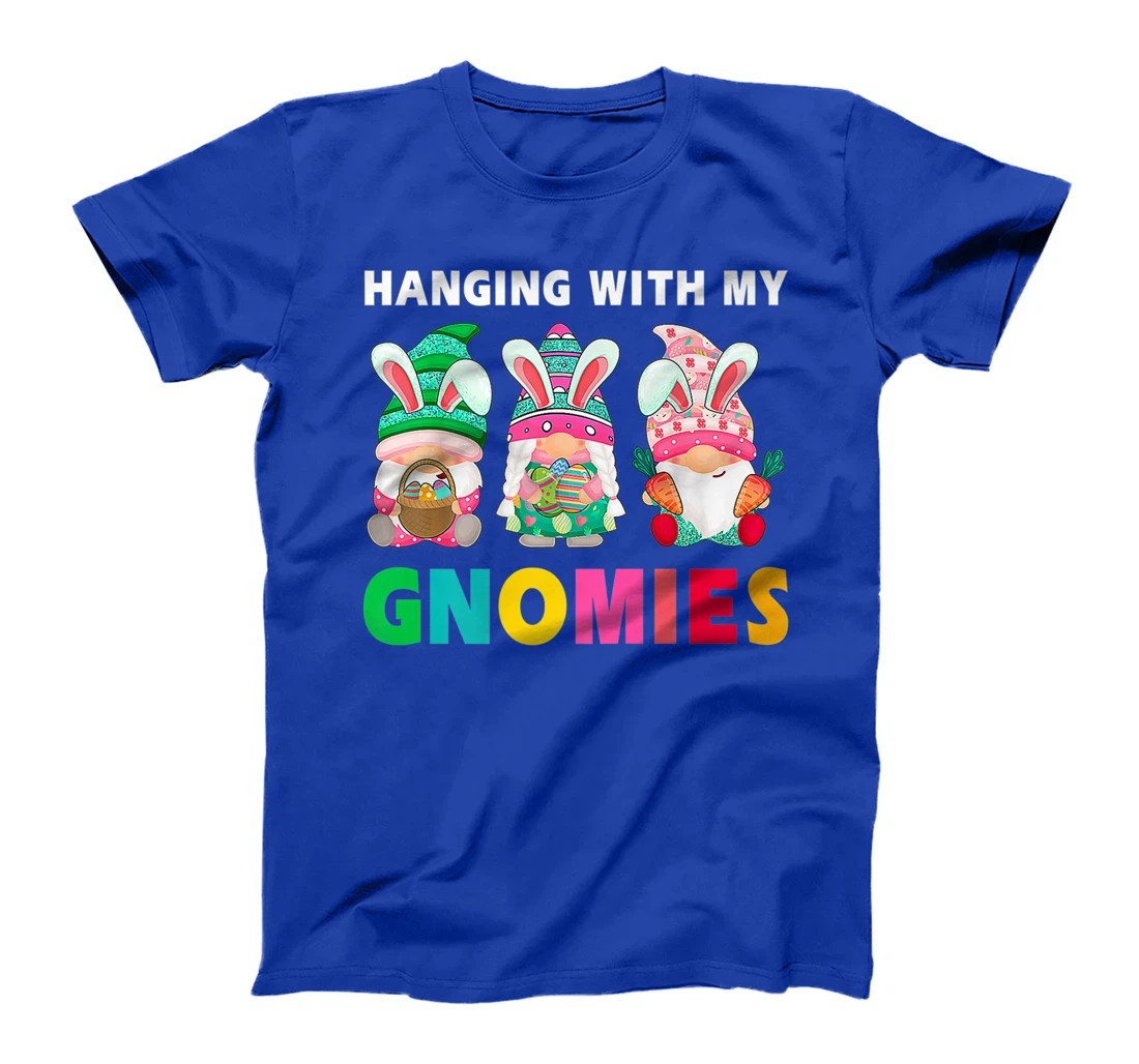 Cute Hanging With My Gnomies Bunny Gnome Hunting Egg Season T-Shirt, Women T-Shirt