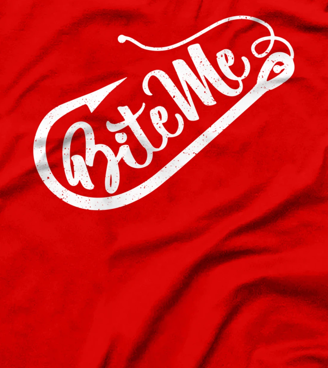 Funny Fisherman Outfit Vintage Fishing Hook Bite Me T-Shirt