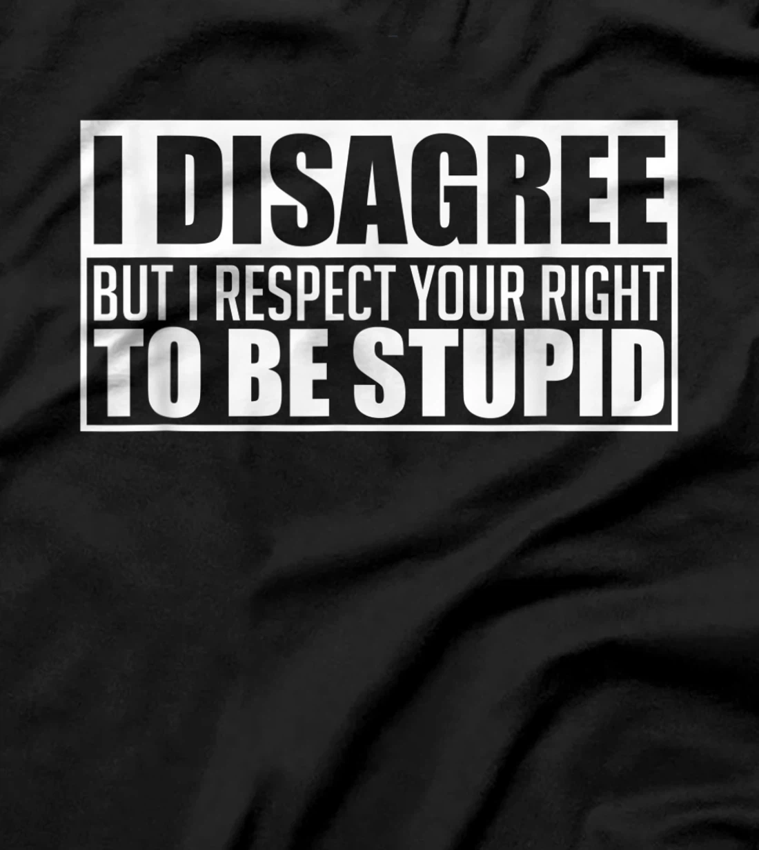 I disagree Respect your right to be stupid Graphic Novelty T-Shirt, Women T-Shirt