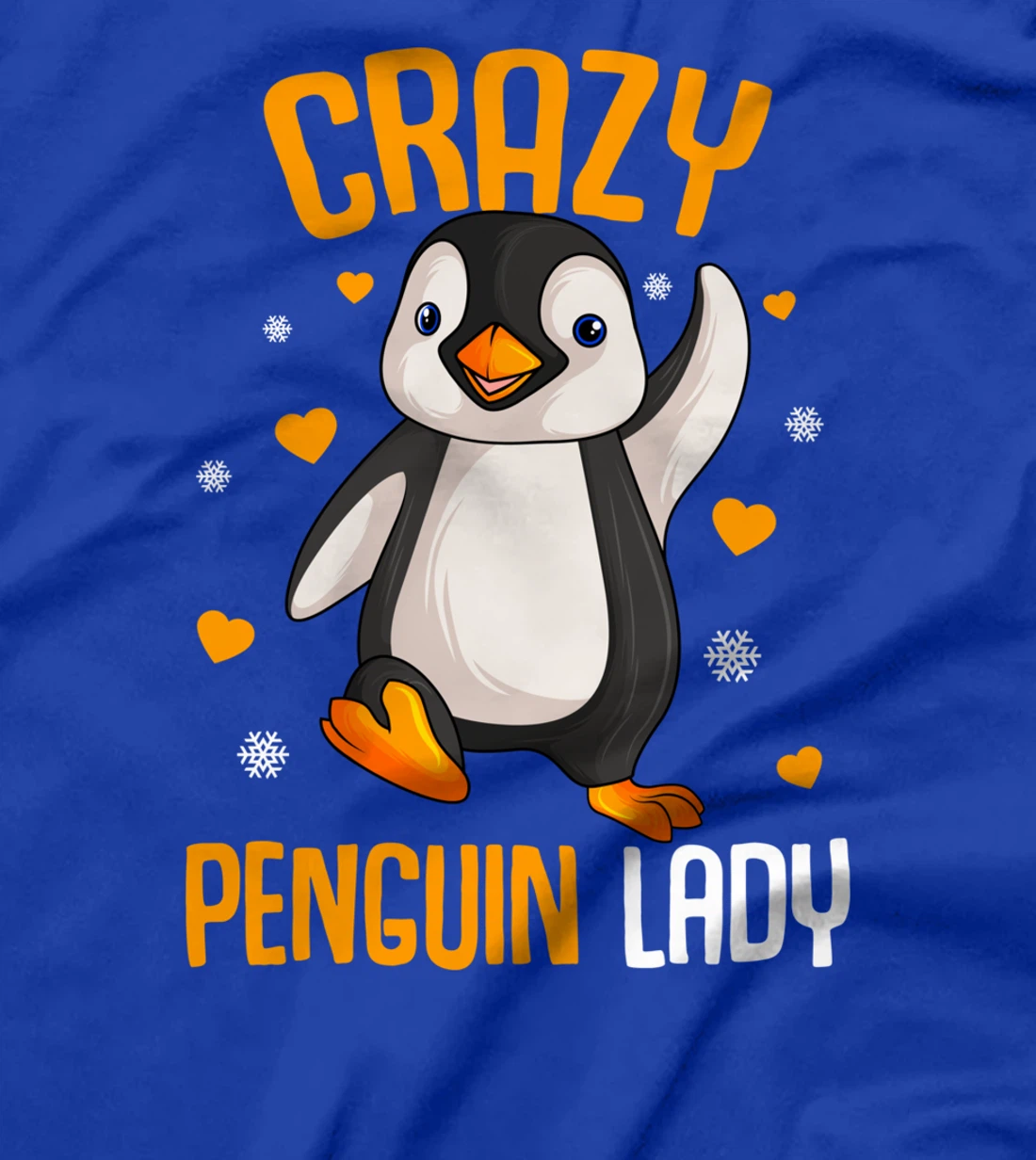 Crazy Penguin Lady Girl Women T-Shirt